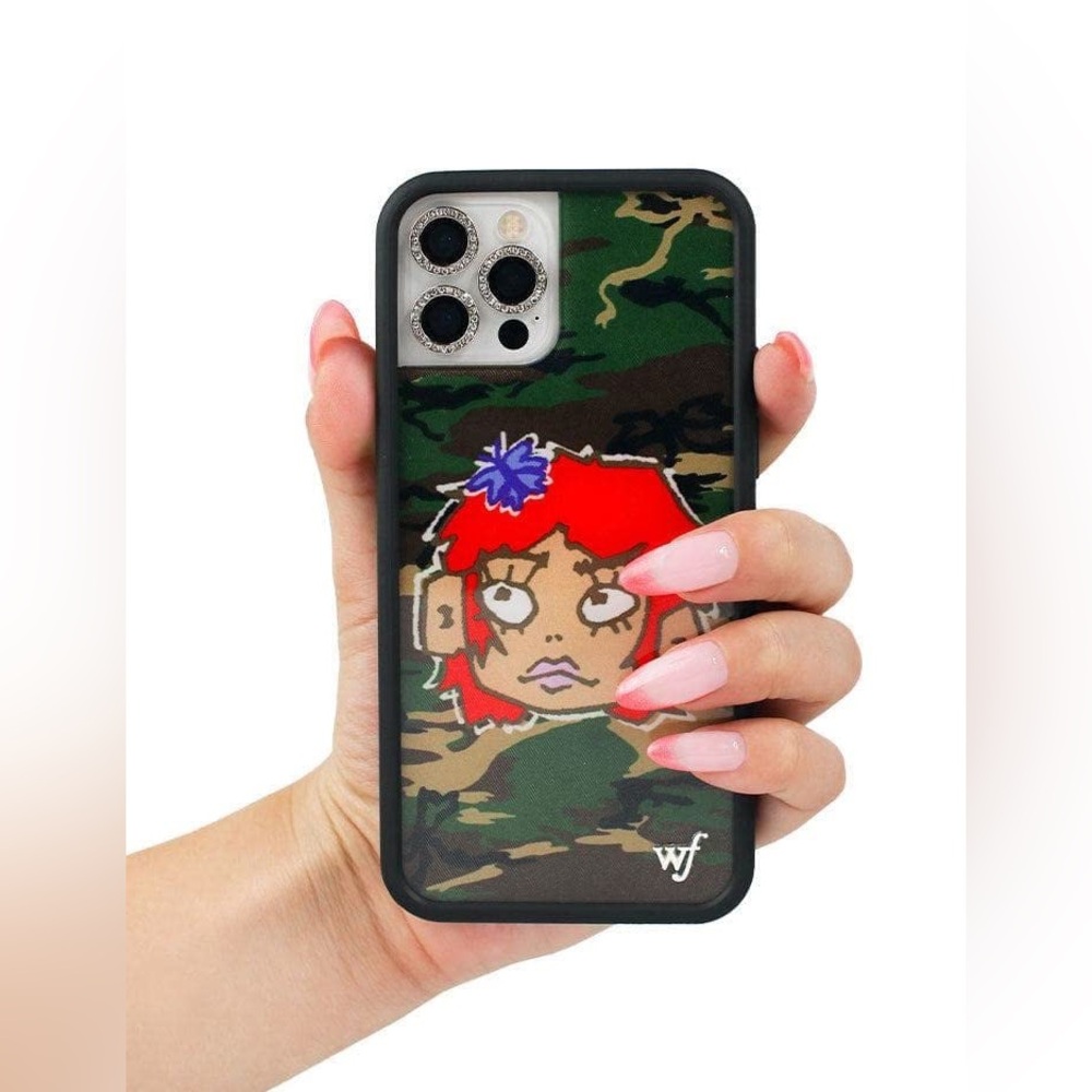 Wildflower Case iPhone 15 Pro Max Case Enya Umanzor Green Camo Phone Case